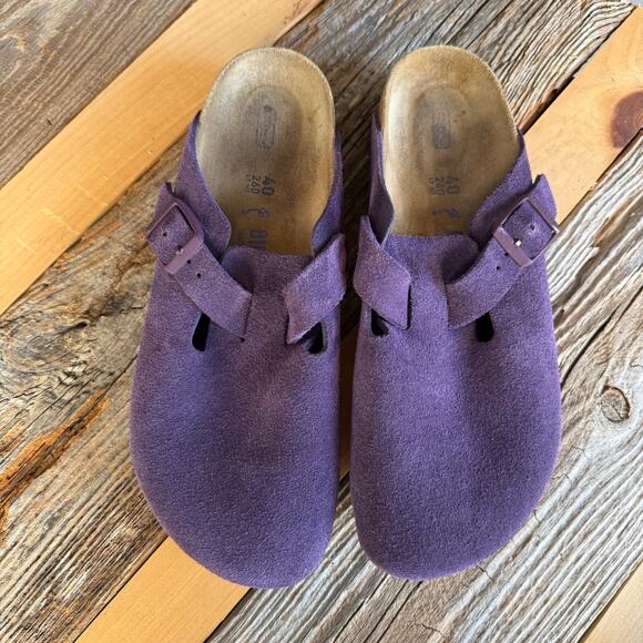 Birkenstock Boston - suede - wine - purple - narrow - dark - size 40 - Picture 7 of 8